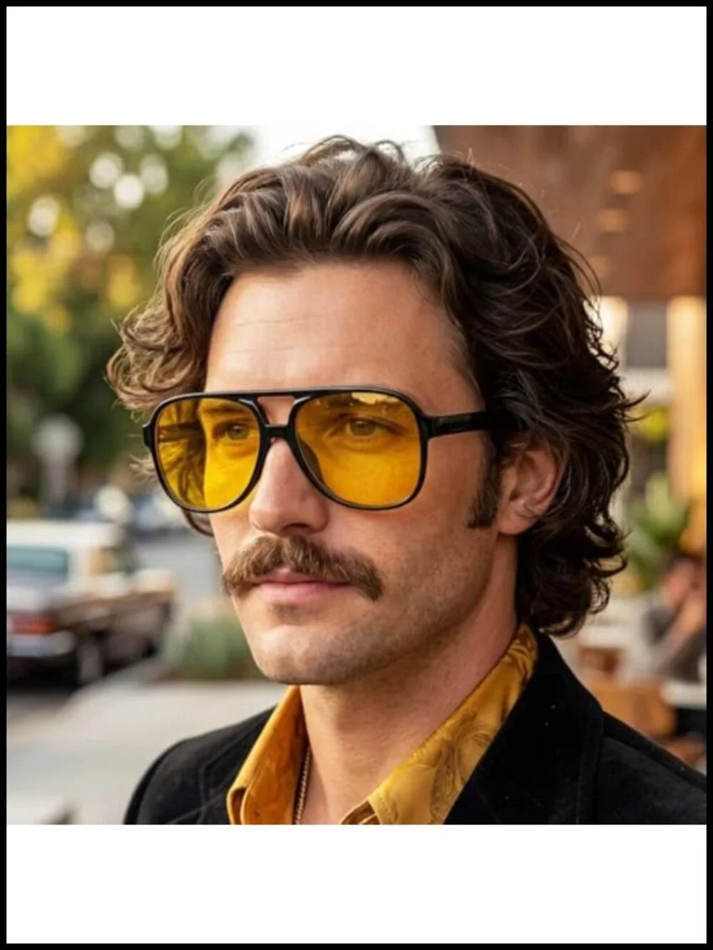 Retro Aviator Sunglasses with UV400 Protection Plastic Frame